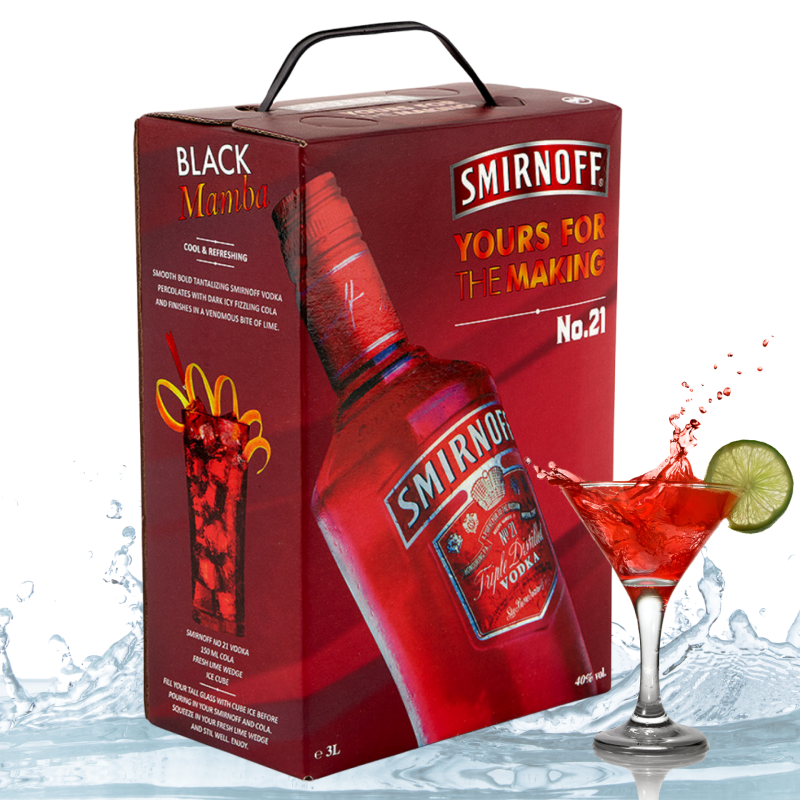 ВОДКА СМИРНОВ КЛЮКВА (SMIRNOFF RED) 3 Л